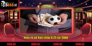 Hiểu rõ về Kèo chấp 0.25 tại S666